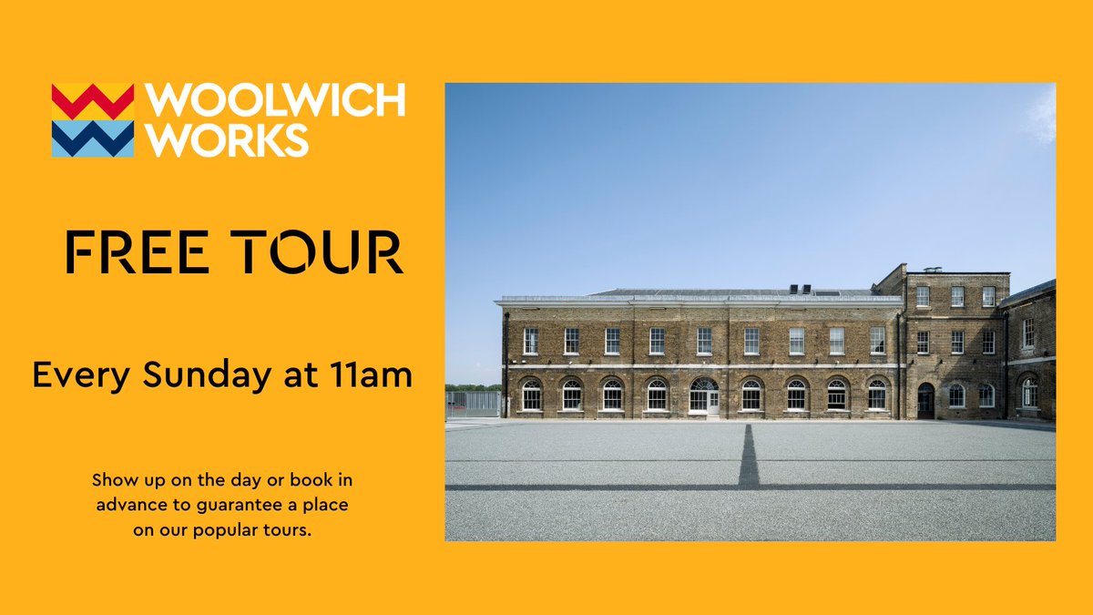 Interested in the history of the Royal Arsenal? Our free guided tours of Woolwich Works are every Sunday at 11am. You can show up on the day, or book in advance to guarantee your place: woolwich.works/events/tour-of… #free #freetours #londontours