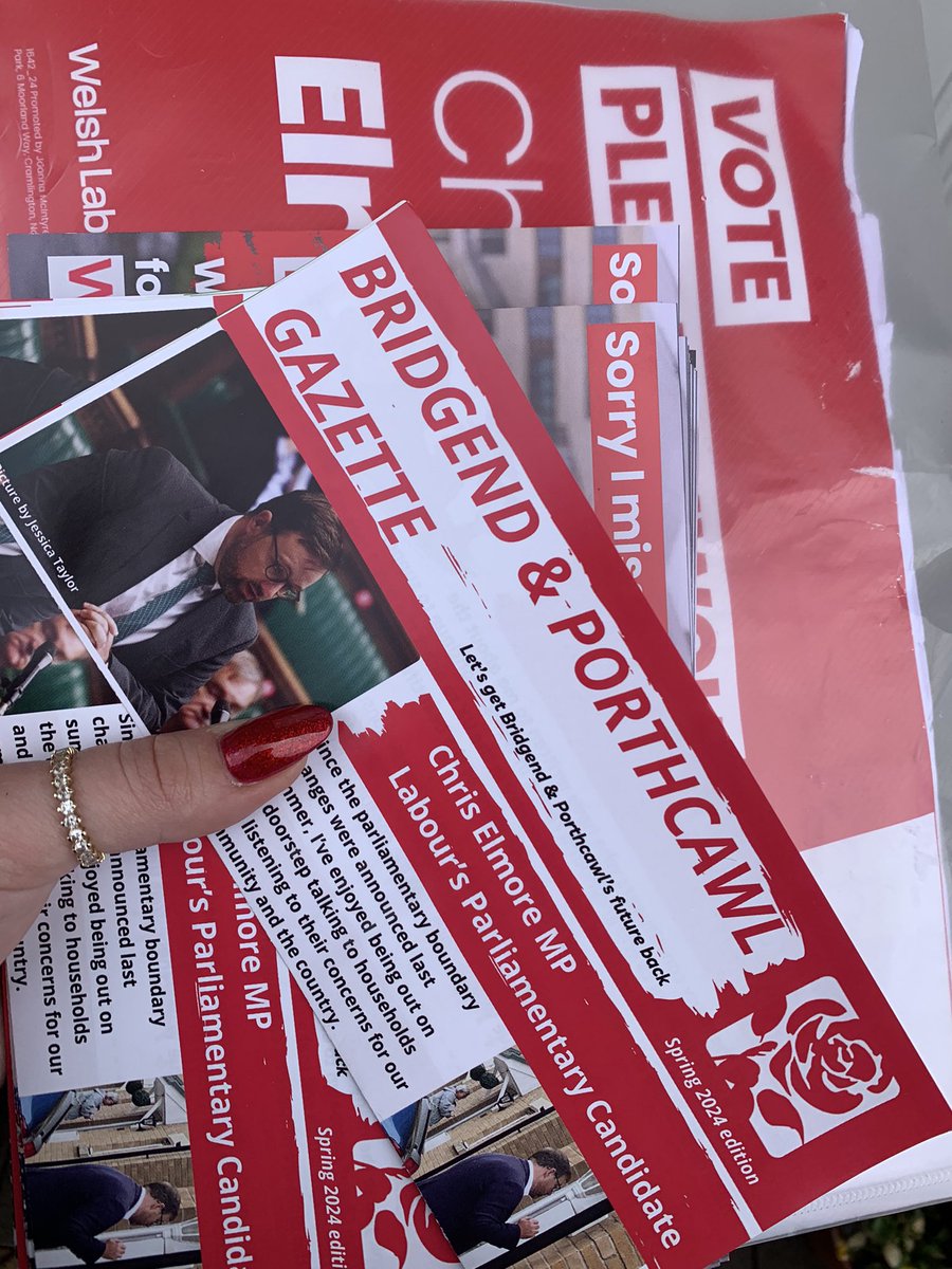 Lovely afternoon on the Bridgend Labour doorstep. Lots of support for @CPJElmore and @Emma_Wools. Remember police and crime commissioner elections is the 2nd of May!