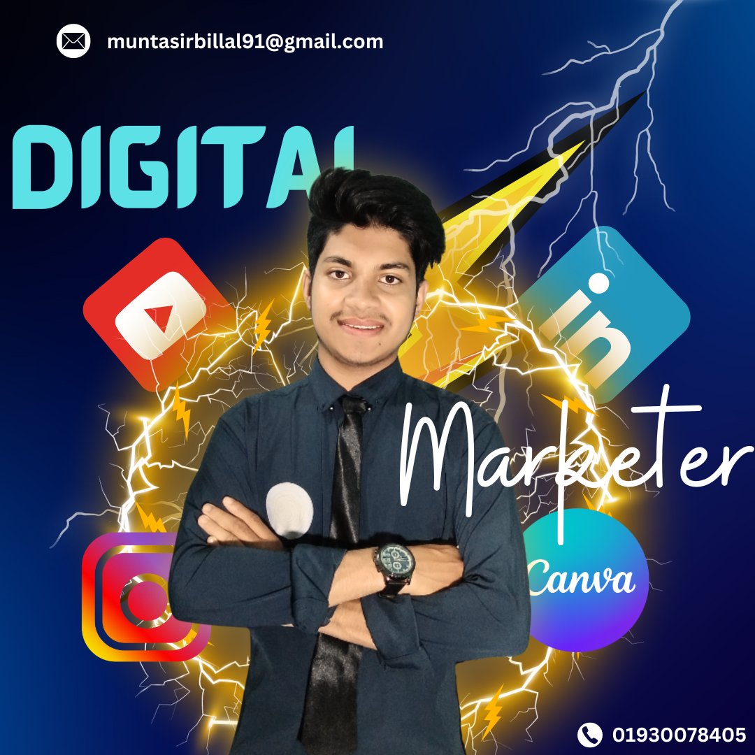 A Professional Digital Marketer 

#DigitalMarketingTips #Digitalmarketing #DigitalMarketingagency
#CanvaPro #canva #linkedinmarketing #youtubemarketing #instagram #freelance #freelancer