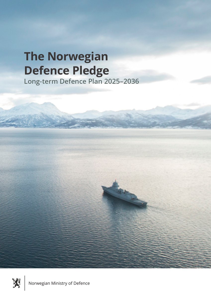 🇳🇴 #Norway today presented the new long-term #defence plan. Key takeaways from this 12 year (!) plan: - 2% of GDP to be spent on defence in 2024 - 3% in 2036 - Navy to be modernized and expanded - Army gets 2 new brigades (up from 1 today) - Air defence to be more than doubled