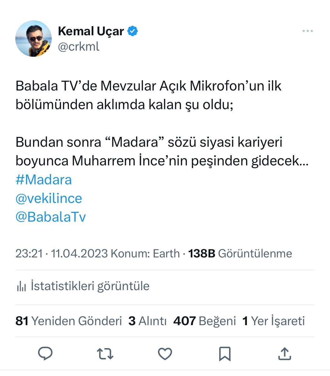 Âhımı alanlarda bugün… Biz ne dediysek o…😎 @vekilince @MemleketimParti