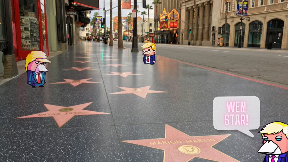 TrippyTrumpz's tweet photo. Wen Star ⭐️#HollyWood $TRIP #USA 🇺🇸 https://t.co/qAW1PjAx7z