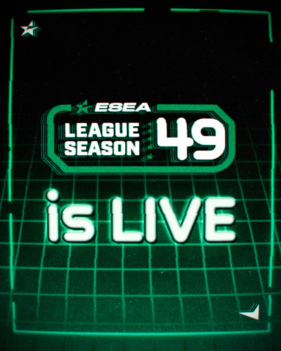 Season 49 of ESEA League is now live! Head on over to your team page to see the first couple games of your schedule. Best of luck to everyone this season 🎆