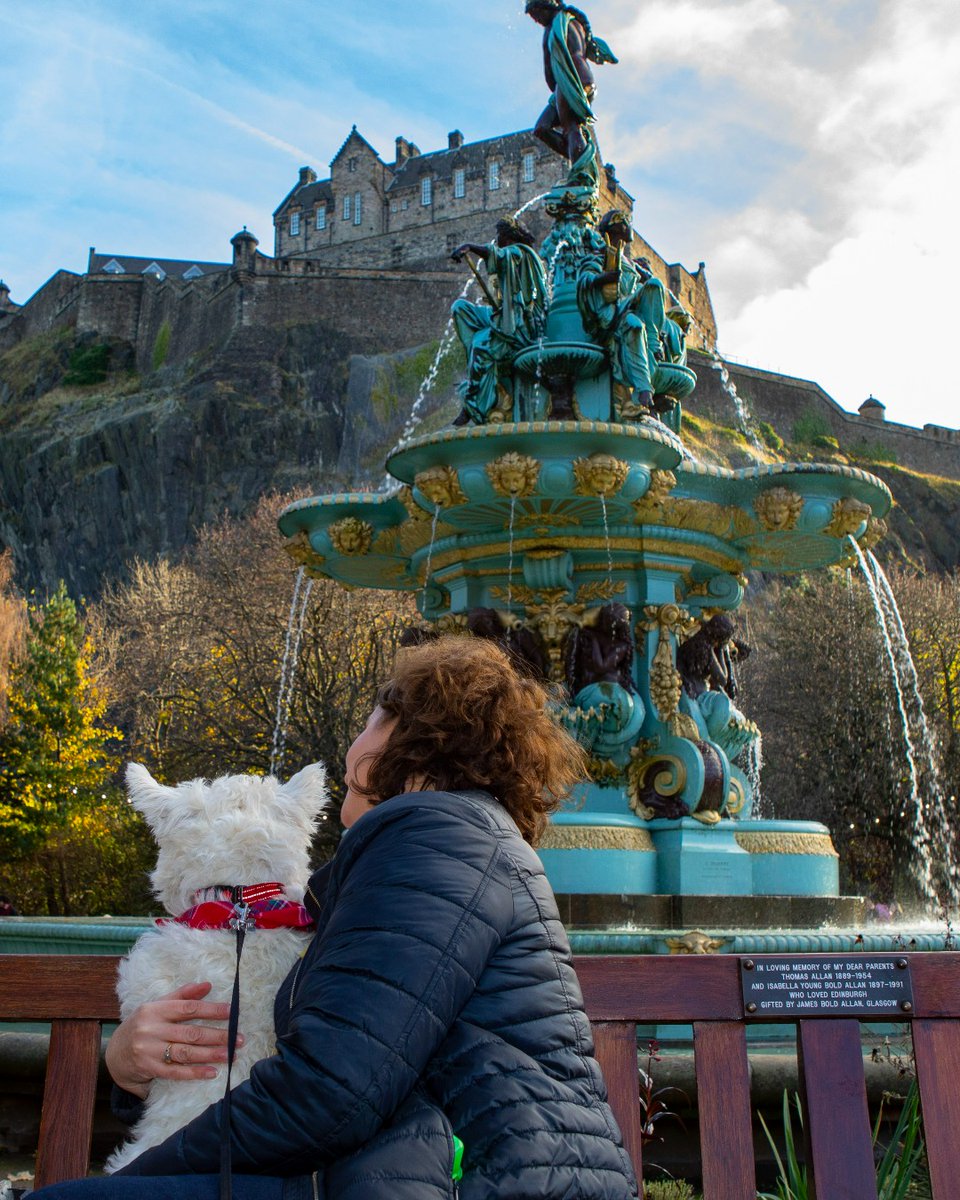 Explore Edinburgh with your furry friend.🐕 📍Princes Street Gardens #EdinPhoto #ForeverEdinburgh