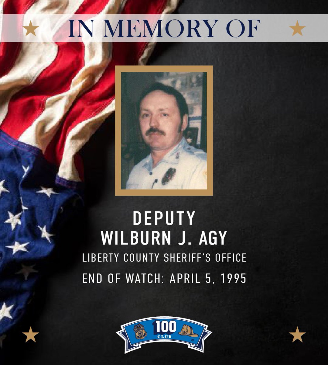 In remembrance of @PRCLCSO Liberty County Sheriff's Office Deputy Wilburn J. Agy who was shot and killed in the line of duty. #forthefallen #Libertycounty #LCSO