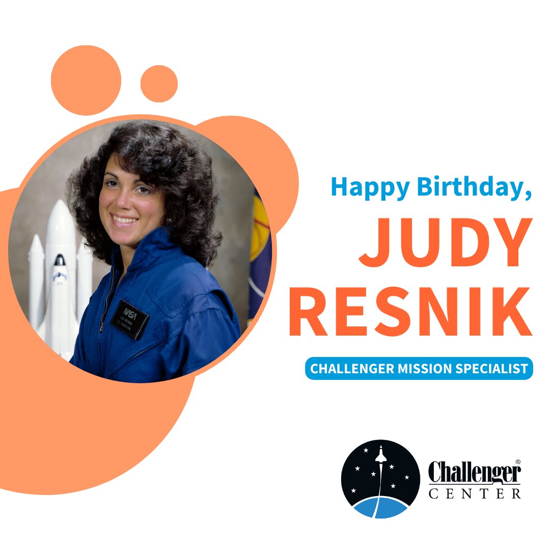 Today, on her birthday, we remember Challenger Mission Specialist Judy Resnik. #STEM #STEMeducation #STEAM #STEAMeducation #Space #SpaceEducation #EarthScience #ScienceForKids #STEMforKids