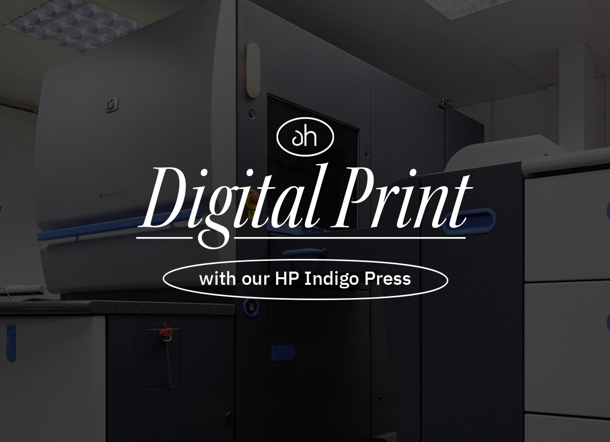 Our HP Indigo Digital press creates litho quality print in a fraction of the time, producing accurate Pantone colour match, including white inks, great for creating eye-catching pieces. With no minimum order quantity, it's ideal for high-quality, short print runs!