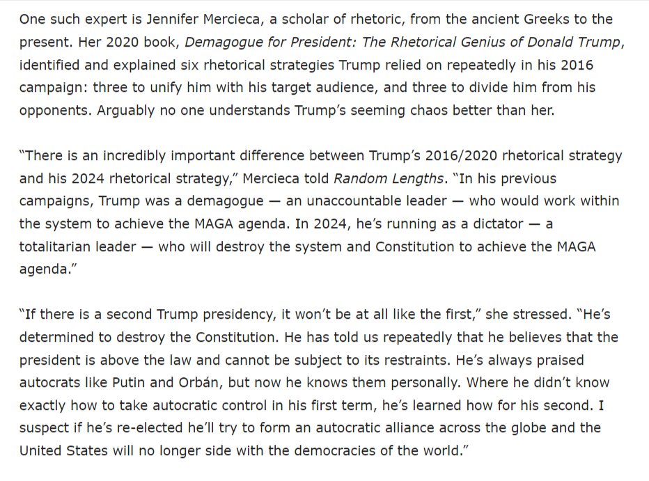 #TrumpTheDictator As I explain here, if he's re-elected he won't be a demagogue, he'll be a dictator: