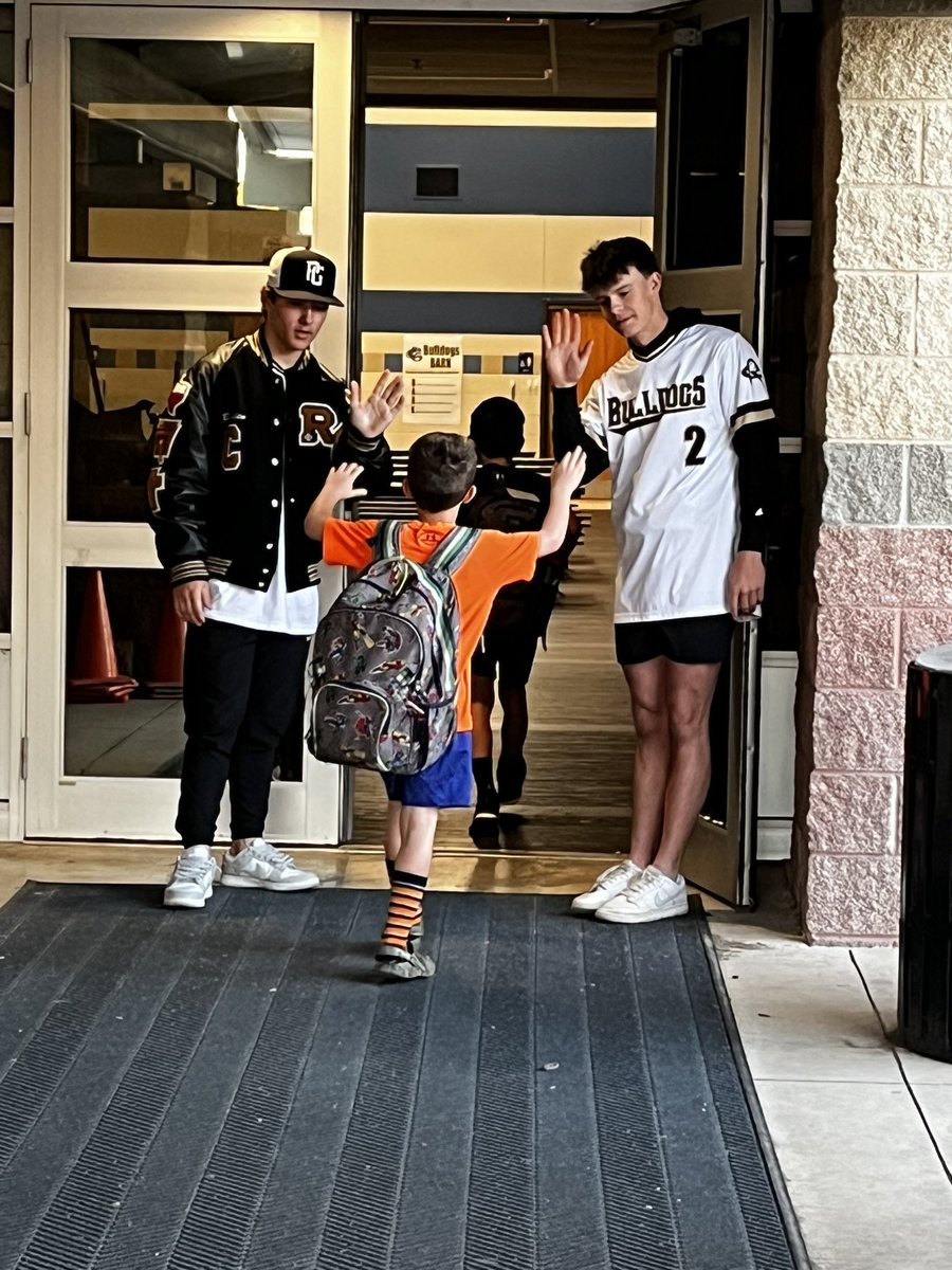 Spent the morning greeting kids at Fort Elementary!