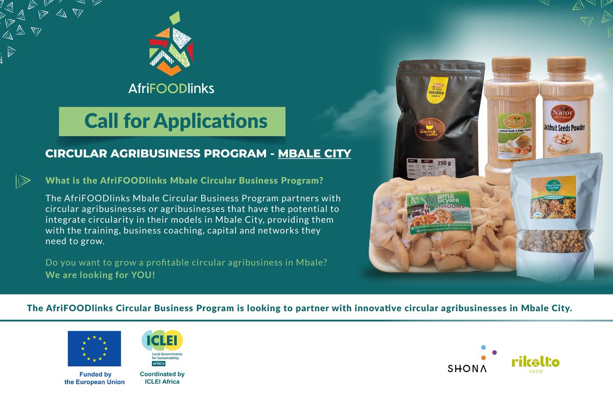 SHONAGroup's tweet photo. Have you heard about our new program - AfriFOODlinks Mbale Circular Business Program? 
#AfriFOODlinks #ThroughFood #CityFood #Uganda #Mbale #Business https://t.co/GvrzfjkAir