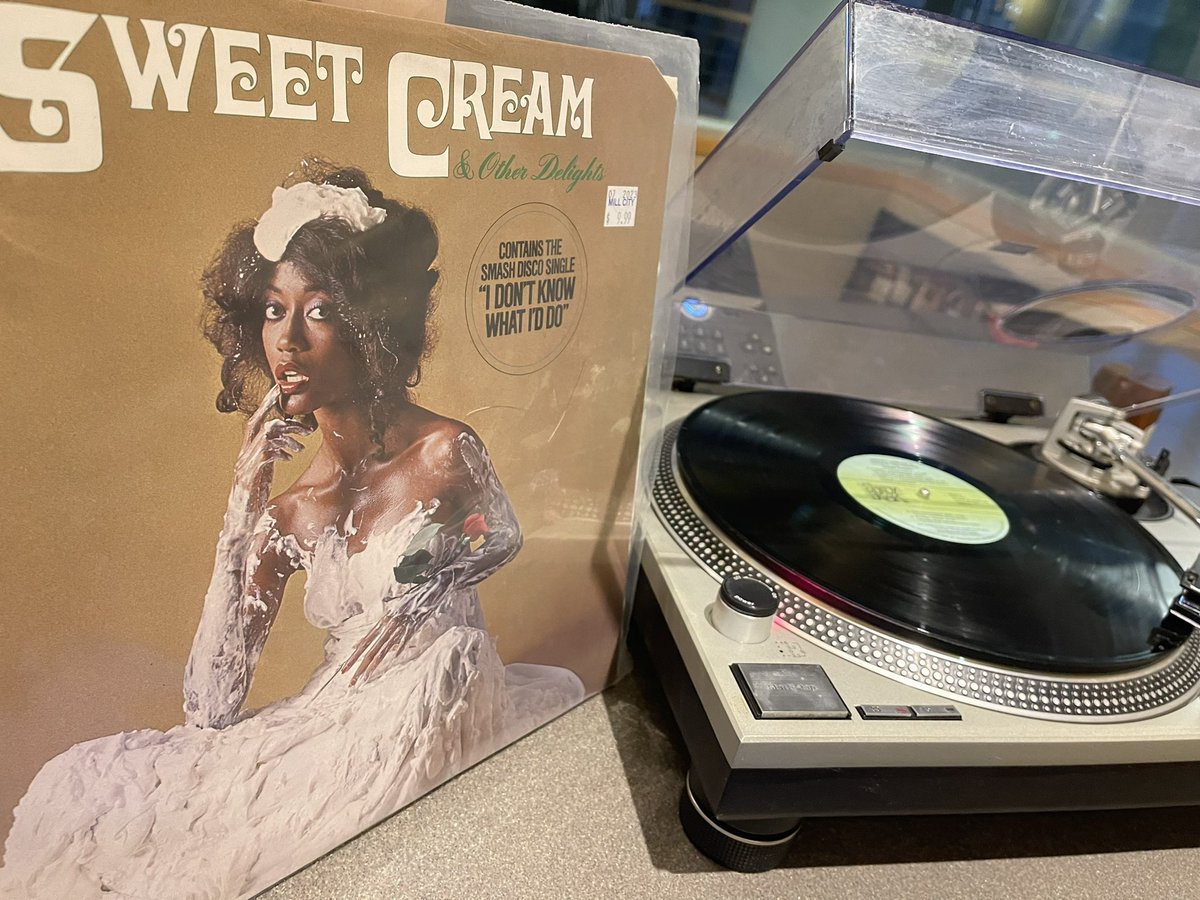 Detroit vocal trio Sweet Cream released one album at the peak of disco in 1978. The album name and cover art for ‘Sweet Cream & Other Delights’ was a nod to Herb Alpert & the Tijuana Brass. The Ridgeway sisters were sought after session singers in the 80’s. #VinylTapCurrent