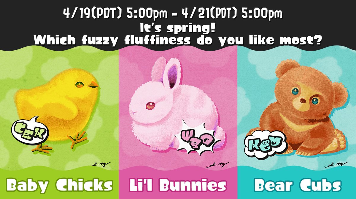 Big news about the Spring Fest has just hopped into our office! The theme asks: 'Which fuzzy fluffiness do you like most?' Baby Chicks, Li'l Bunnies, or Bear Cubs? Spring Fest springs into action on 4/19 at 5pm PT through 4/21 at 5pm PT.