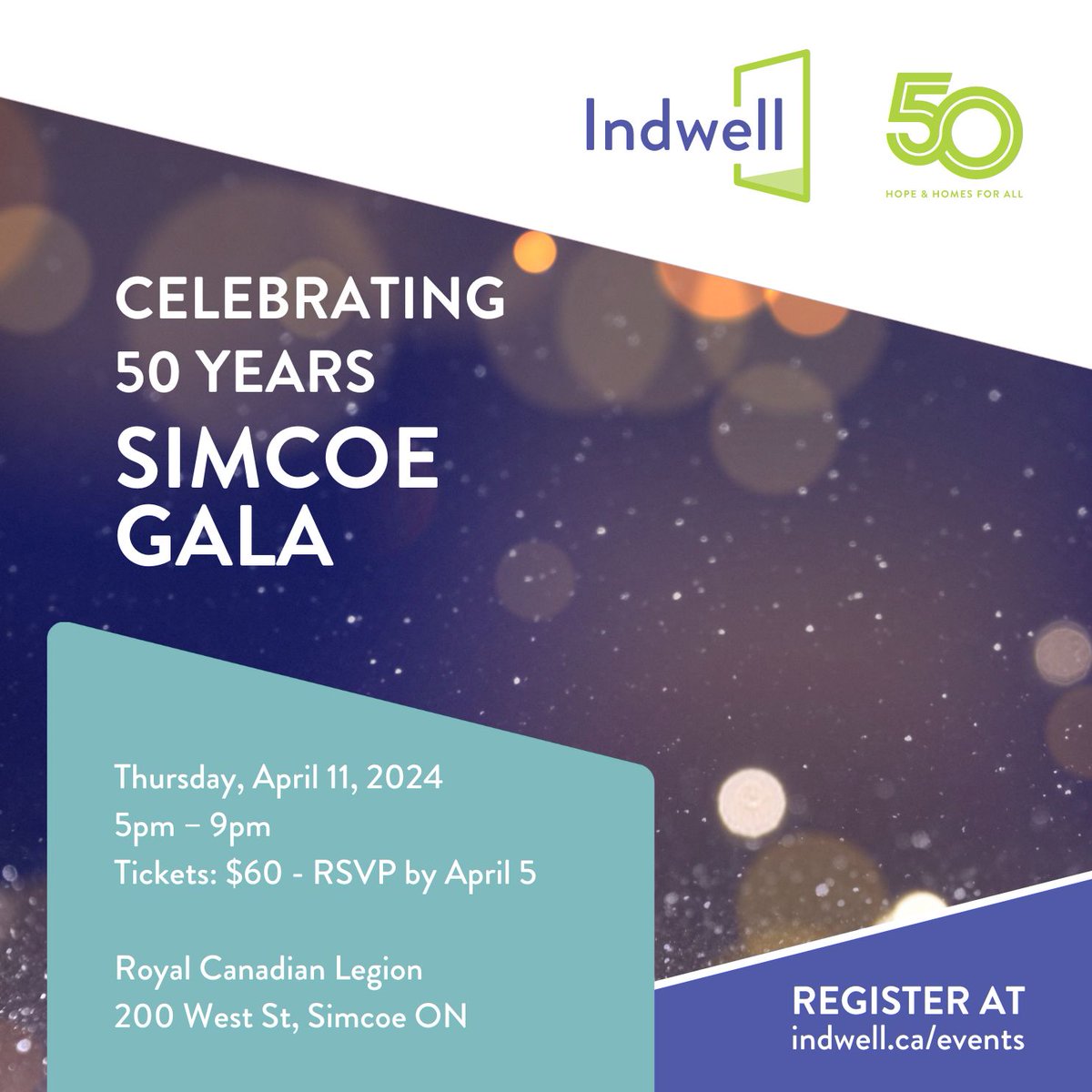Simcoe! We can't wait to see you at our 50th Anniversary Celebration Gala - we're so excited that we're extending our RSVP deadline to Monday, April 8. Come on out to support many more years of hope and homes for all in Haldimand-Norfolk. Tickets here: loom.ly/mWjmo3s
