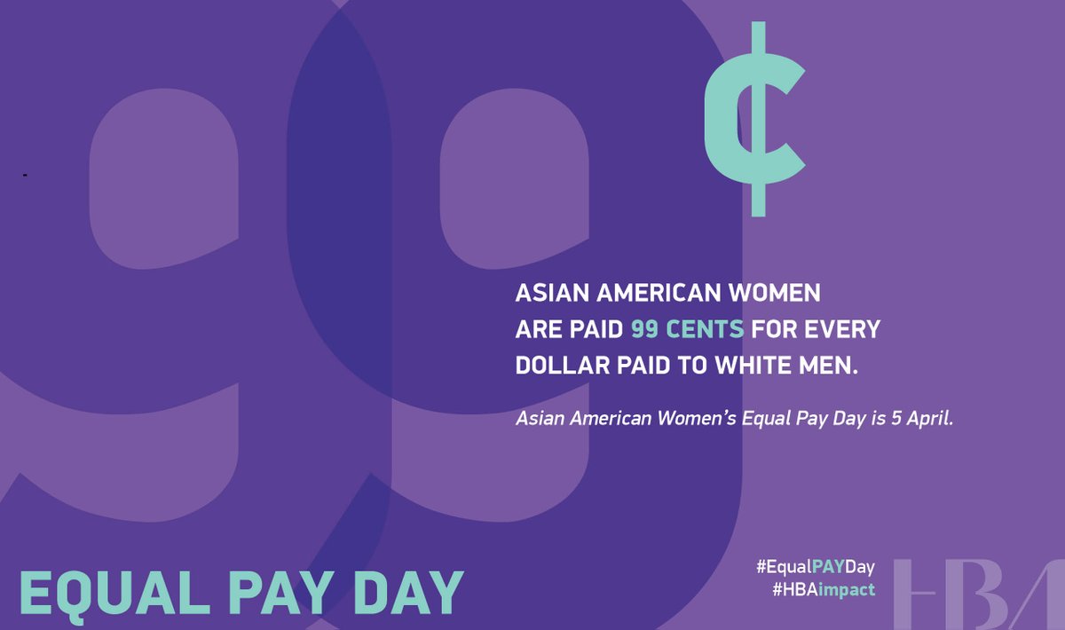 Today marks #EqualPayDay for Asian American women, emphasizing the ongoing challenge of achieving wage parity. Let's continue to advocate for #genderequality and work towards achieving #payequity. #HBAimpact #Healthcare ow.ly/UfpG30sAZOc