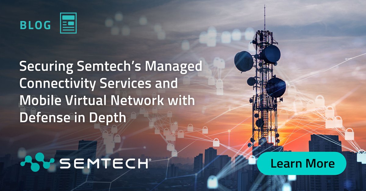 Semtech is dedicated to providing secure Managed Connectivity Services to our customers through responsible operation of our MVNO infrastructure. Read the latest blog to learn more: hubs.la/Q02rVFhP0 #Semtech #Security #MVNO #Connectivity