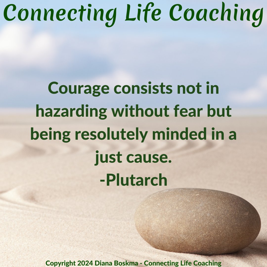 Courage consists not in hazarding without fear but being resolutely minded in a just cause.  -Plutarch
#connectinglife #connectinglifecoaching #quotes #betterliving #wellbeing #mentalhealth #lifecoach #lifecoaching #stoic #stoicism #stoicquotes #positivity #growth #thoughts