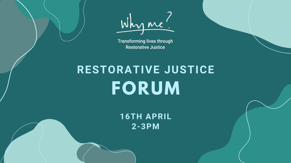 Have you signed up for this month’s Restorative Justice Forum? Police & Crime Commissioner elections are coming up, and we will be discussing how you can best work with your PCC and get them on board with Restorative Justice. Sign up here: tickettailor.com/events/whyme/1…