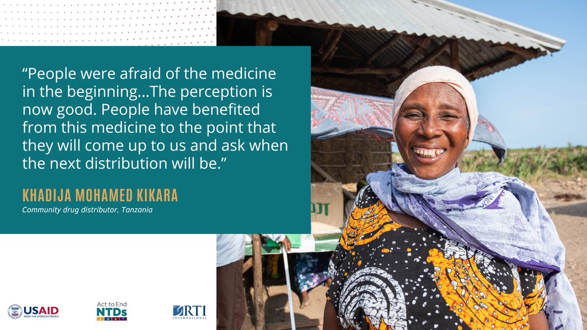 Khadija Mohamed Kikara met skepticism when first distributing medicine for lymphatic filariasis in Tanzania 8 years ago. Thanks to her & the Government of Tanzania’s nationwide strategy to eliminate LF, perceptions are changing. Learn more for #WHWWeek ow.ly/yCZZ50R51ih