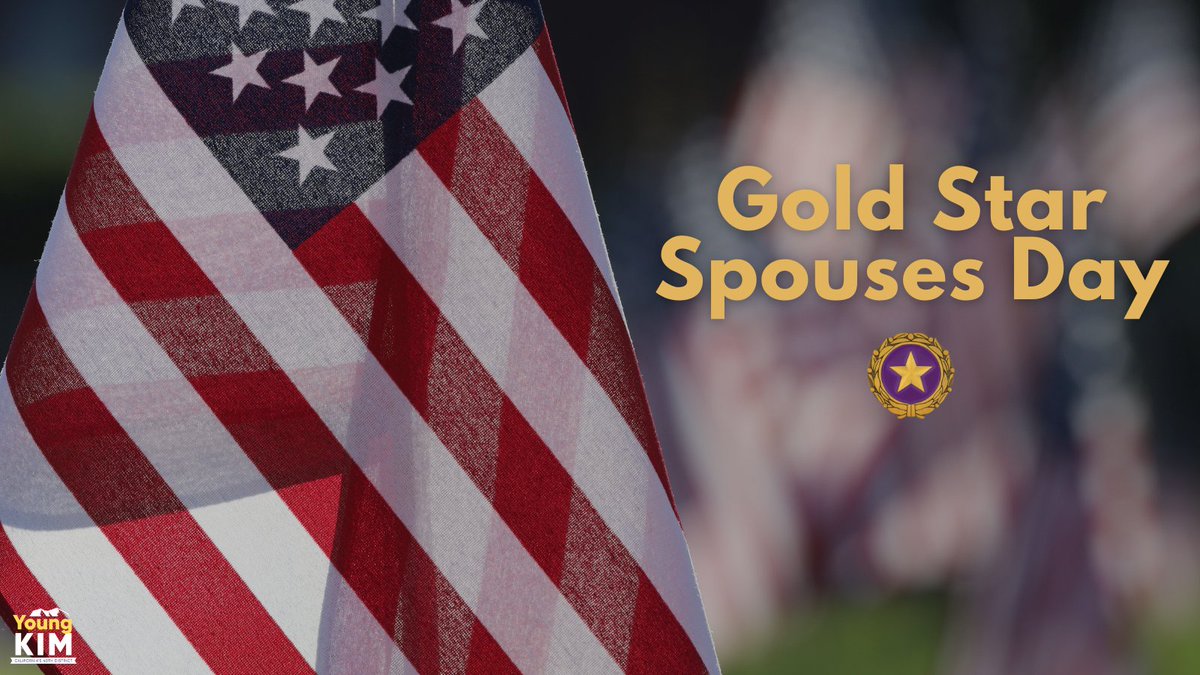 RepYoungKim's tweet image. On #GoldStarSpousesDay, we rally with those who have lost their spouse in the line of duty defending our nation's freedoms.

We are so grateful for the service and sacrifice of our servicemembers and their families always. 🇺🇸❤️