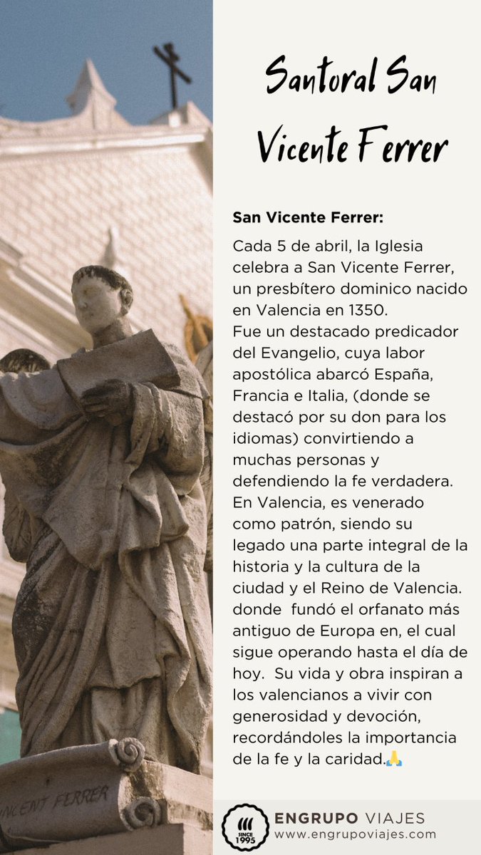 EngrupoViajes's tweet photo. San vicente Ferrer https://t.co/yeQQsIGBJp