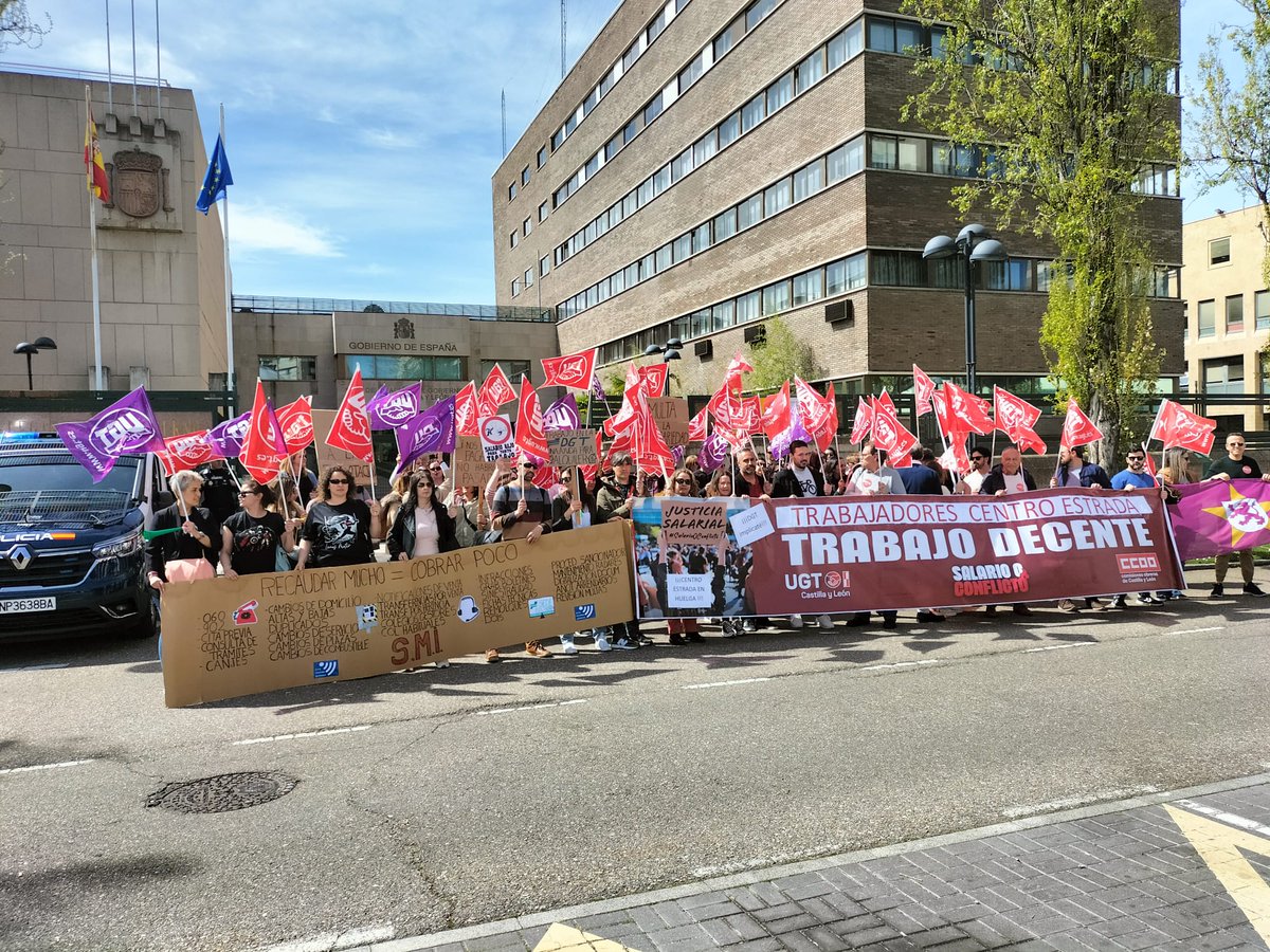 La plantilla del Centro Estrada lleva a Valladolid su lucha y seguirán reivindicando sus derechos💪