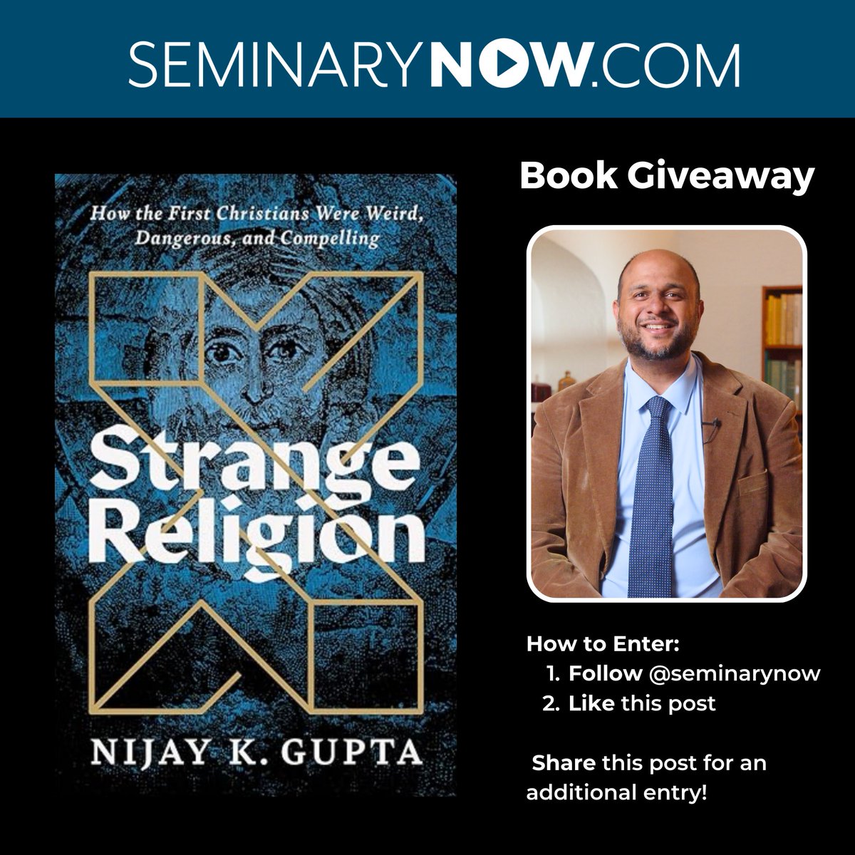 📚 BOOK GIVEAWAY ALERT! 🎉 Want to win a free copy of Strange Religion from @nijayKgupta? We're giving away this must-read! To enter: 1. Follow our page 2. Like this post 3. Tag a friend who'd love this book Today is the last day to enter! #giveaway #reading #Christian