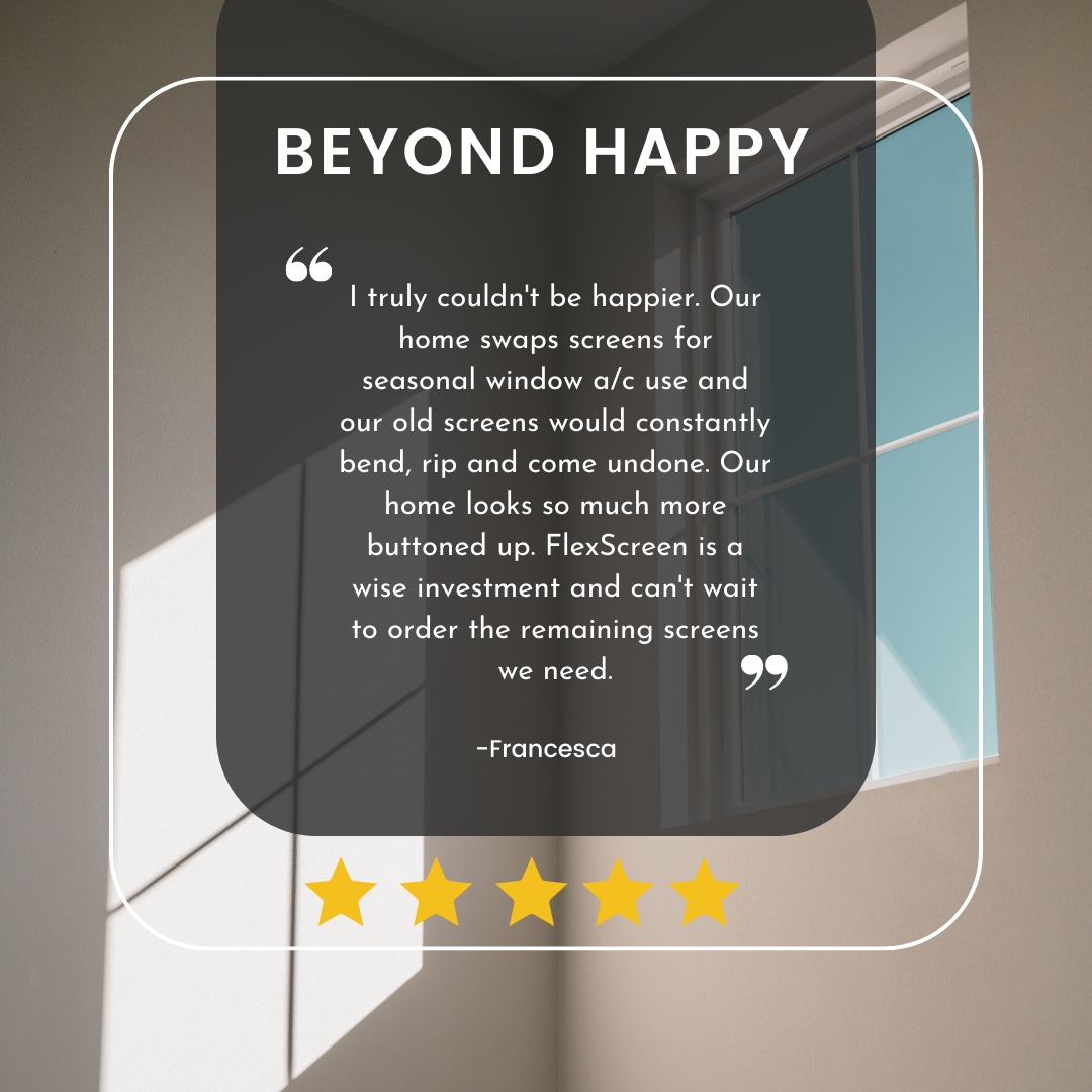 NicolasDeSarno's tweet photo. Say goodbye to the old-style aluminum screens that cause nothing but problems! 👋 We're happy you're loving your new FlexScreens, Francesca. 

#FlexScreen #flexiblewindowscreens #flexible #firstandonly #revolutionary #innovative #cuttingedge #problemsolv… https://t.co/O1bM8ZNVly