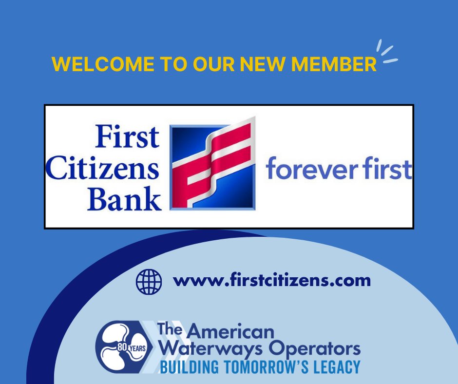 AWO is thrilled to welcome new member First Citizens Bank! Based in Kirkland, WA, @FirstCitizens is a commercial bank that provides maritime financial services, including vessel loans and charters. ow.ly/RHuU50R7QzZ