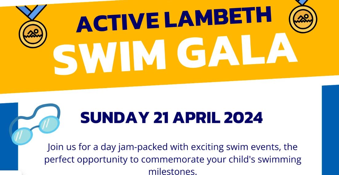 Active Lambeth's Swim School Gala🏊‍♂️ Join us for a day of fun swim events🎉🏊‍♂️🏅 When📅: Sunday 21 April Time⏲: 10am-2pm Venue🏟: Clapham Leisure Centre Celebrate your child's progress and be part of a memorable day. For more info👉orlo.uk/UVQIi