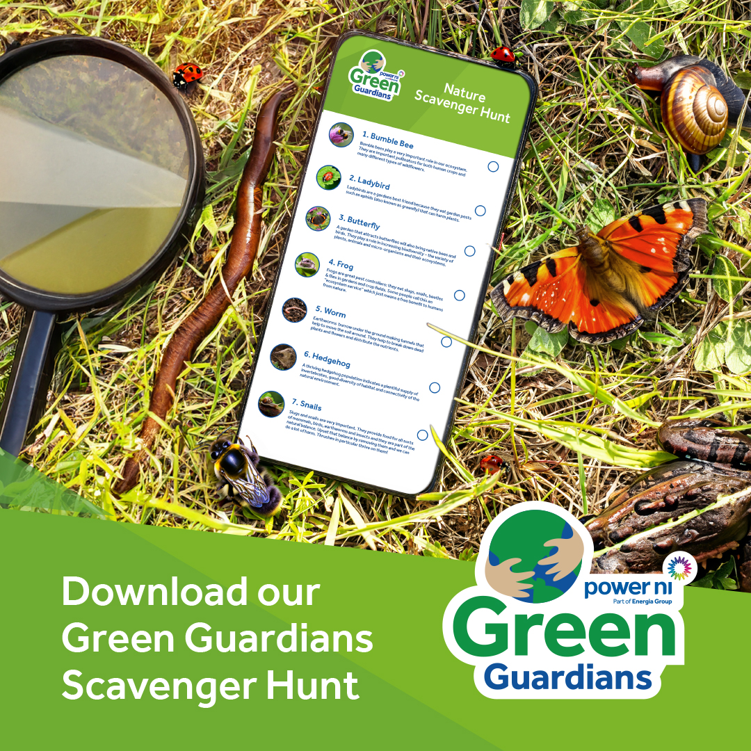 Over the Easter break, why not get out into your garden and see what wildlife is on your doorstep? 🌷 Download our Scavenger Hunt Checklist from ow.ly/bMNe50R8aVG Let’s see how many you can find and learn how important these animals are for our planet! 🌎 #GreenGuardians