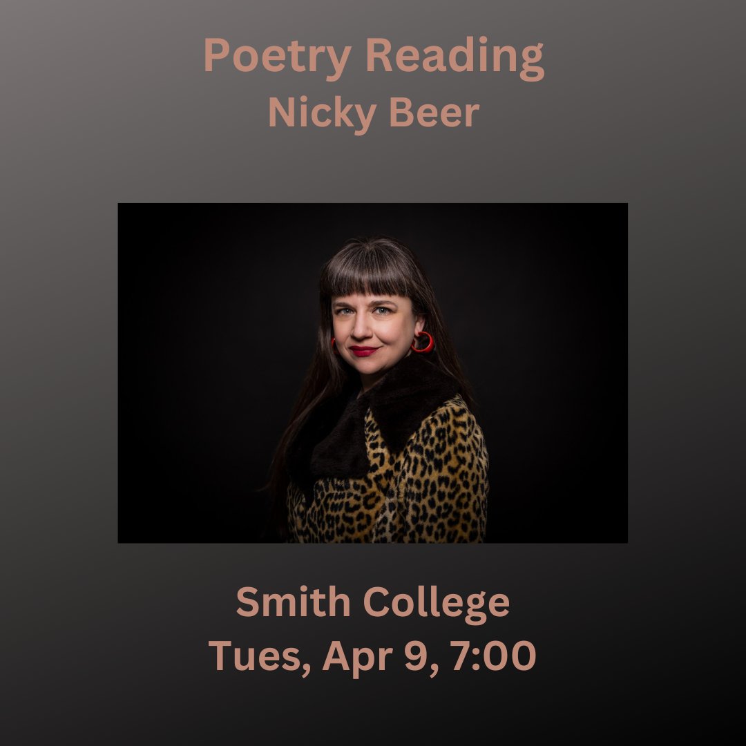 The Boutelle-Day Poetry Center @smithcollege hosts @nbeerpoet & winners of the #Poetry Prize for #highschool girls for a reading & conversation w/ Jen Jabaily-Blackburn. Info: ow.ly/OHaB50R8jbk #northamptonma #CenterForTheBook @MassLibAssoc @mblclibraries @masspoetry