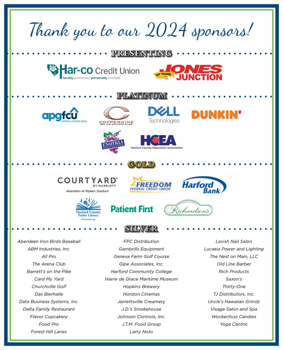 Next week, we will be honoring our Top 5 finalists for Teacher of the Year, and ultimately announcing our 2024 Teacher of the Year at our Celebration of Excellence in Education. We could not possibly put on this wonderful event without support from all of our sponsors.