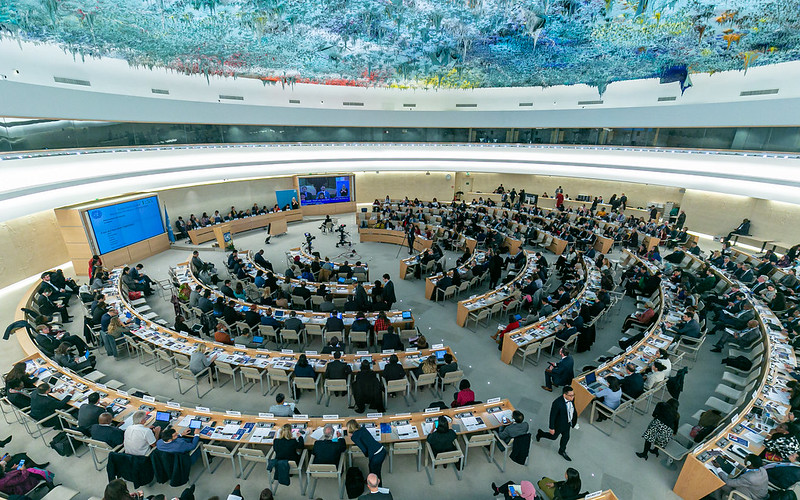Human Rights Council #HRC55 adopts 5 resolutions, including a text calling for an immediate ceasefire in #Gaza, and calling on States to cease the sale or transfer of arms to #Israel. Our summary: is.gd/FeUwY5
