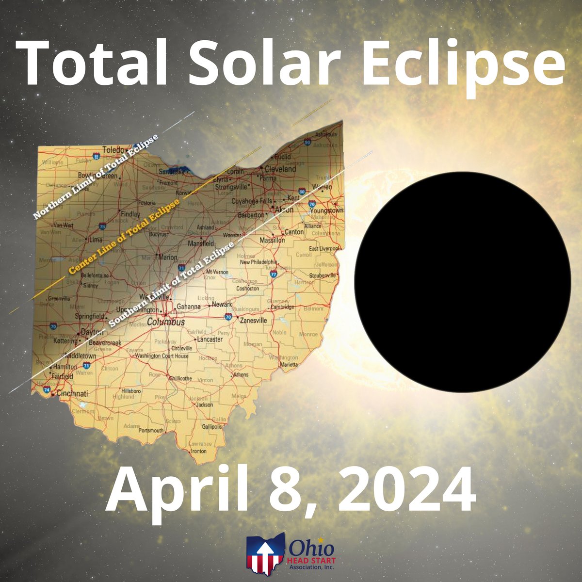 On Monday, April 8, Ohio will experience a once-in-a-lifetime total solar eclipse ☀️🌕 

🌐Here are some fun resource ideas to help children understand more about the event: loom.ly/NCDkoVo

#ohiosolareclipse2024 #Ohio #OHSAI