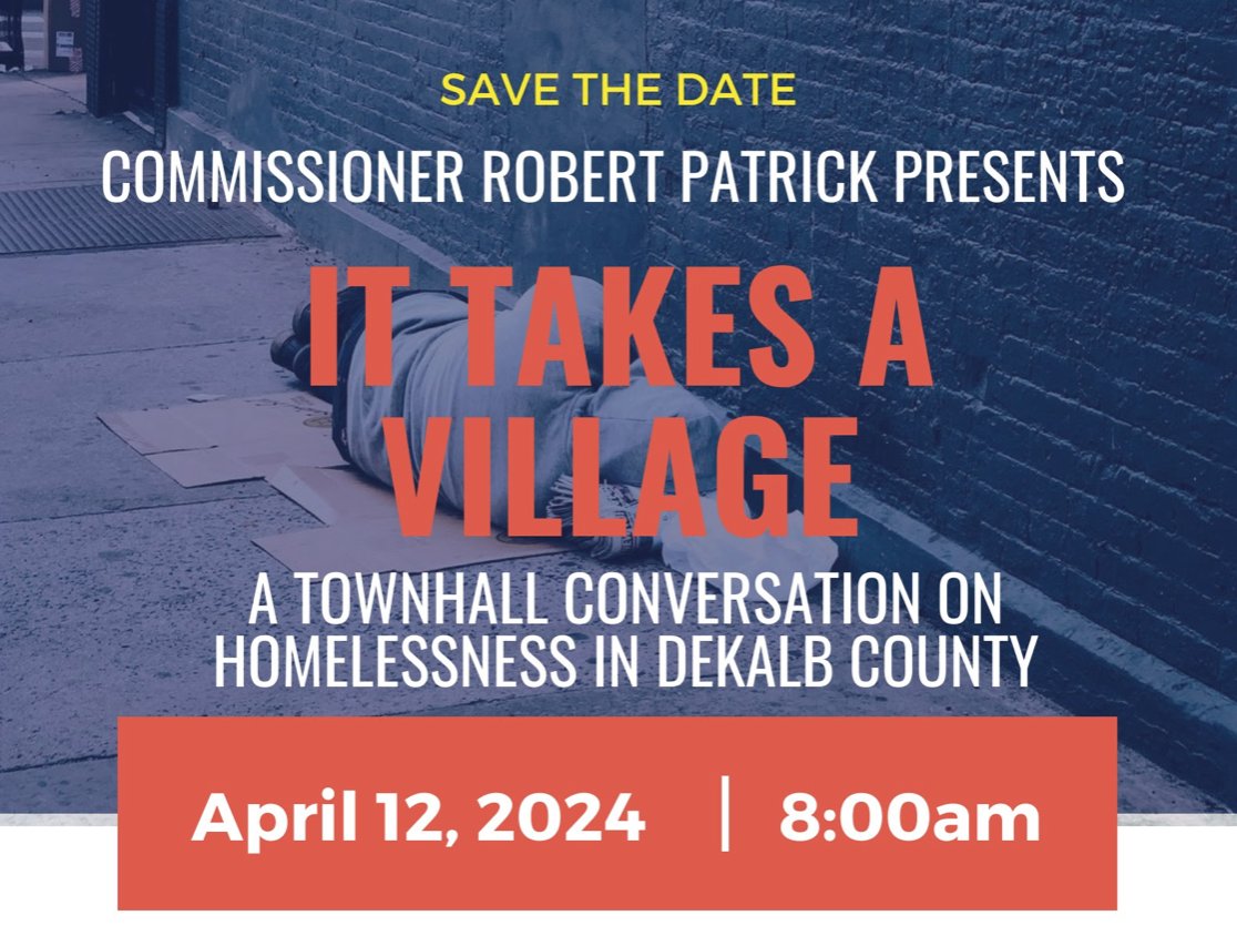 Join us at Mercer University for a community-driven discussion on homelessness in DeKalb County. 🗓️ April 12th ⏰ 8:00 a.m. - 12:00 p.m. 📍Mercer University #commissionerrobertpatrick #communitylove #community #dekalbcounty