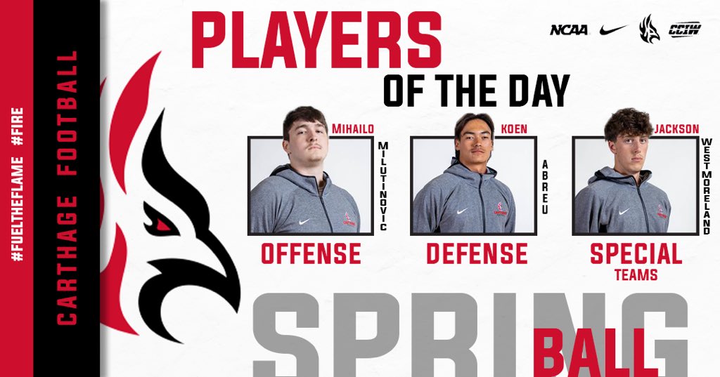 Congrats to our practice #6 players of the day!! #FIRE