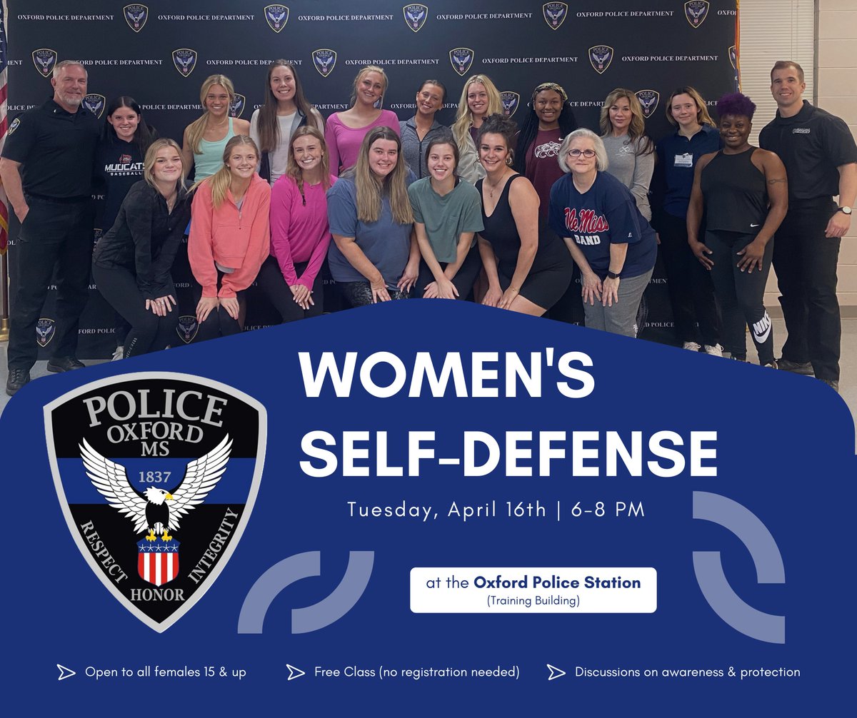 Join us for our FREE women's self-defense class tomorrow night here at OPD! 💪