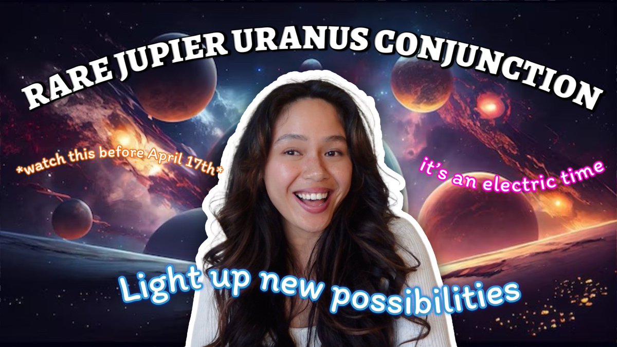 NEW VIDEO OUT 🥳 let’s talk about how this rare Jupiter conj. Uranus transit will be affecting you ⚡️ click here to watch: youtu.be/A6rKA583TTw?si…