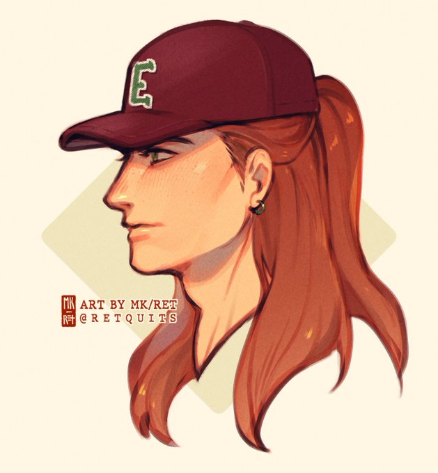 「baseball cap ponytail」 illustration images(Latest)