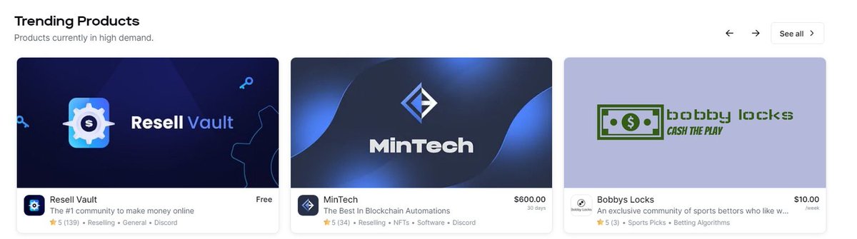 Top 3 Trending on <a href="/WhopIO/">Whop</a> 💙