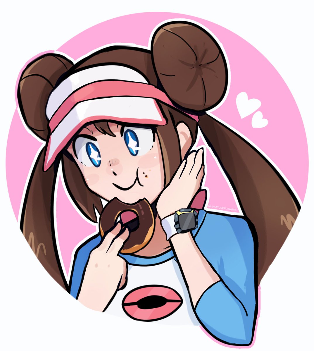 Rosa eating a donut :3 #Pokemon