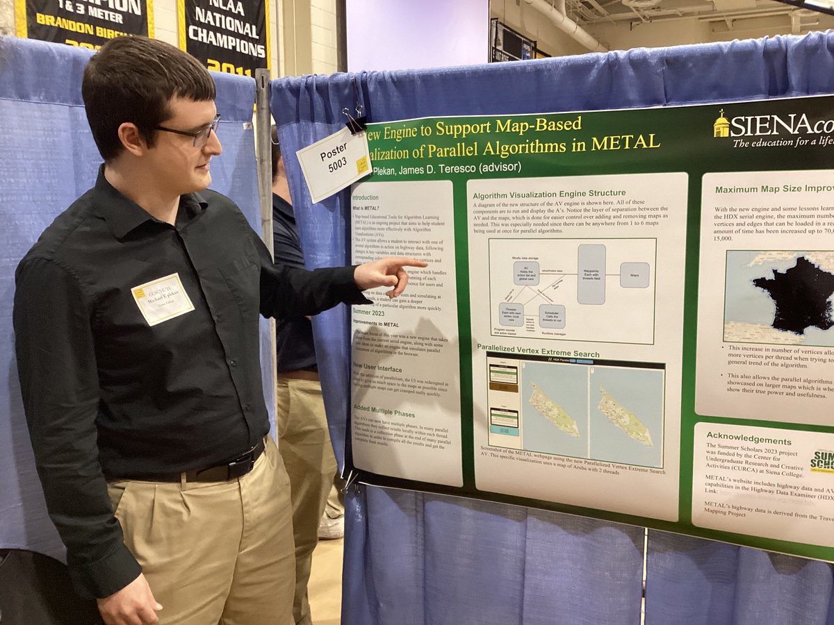 Jim Teresco (@jterescosienacs) on Twitter photo Michael presenting his poster on METAL at CCSCNE 2024. <a href="/Siena_CompSci/">SienaComputerScience</a> <a href="/SienaCollege/">Siena</a> <a href="/ccscne/">CCSCNE</a> <a href="/siena_science/">Siena College School of Science</a> Michael presenting his poster on METAL at CCSCNE 2024. <a href="/Siena_CompSci/">SienaComputerScience</a> <a href="/SienaCollege/">Siena</a> <a href="/ccscne/">CCSCNE</a> <a href="/siena_science/">Siena College School of Science</a>
