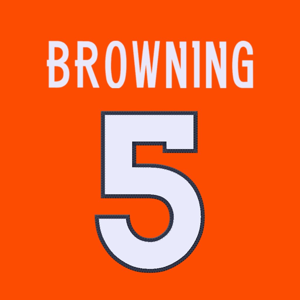 Denver Broncos LB Baron Browning (@baronbrwnng) is now wearing number 5. Last worn by Randy Gregory. #BroncosCountry