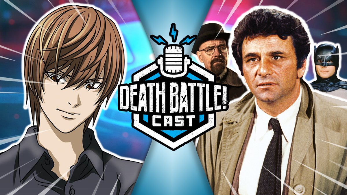 We're deciding on the next episode of #DEATHBATTLECast if #DeathNote's Light Yagami could crack the real identities of some of the most illusive characters... like #Batman, #Columbo, and #Heisenberg!