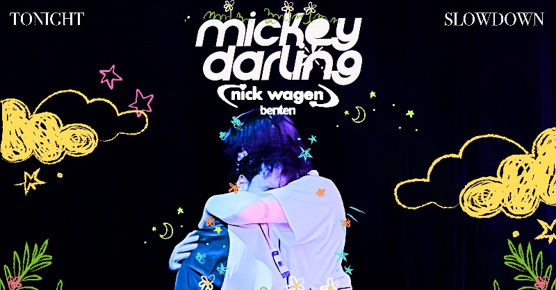 TONIGHT! Indie-pop duo @thiccydarling is hitting the Front Room stage with @NickWagen and benten for a stellar night of music. Doors at 7pm, 8pm show. It's Saturday, let's have some fun! ✨✨ TIX: theslowdown.com/events