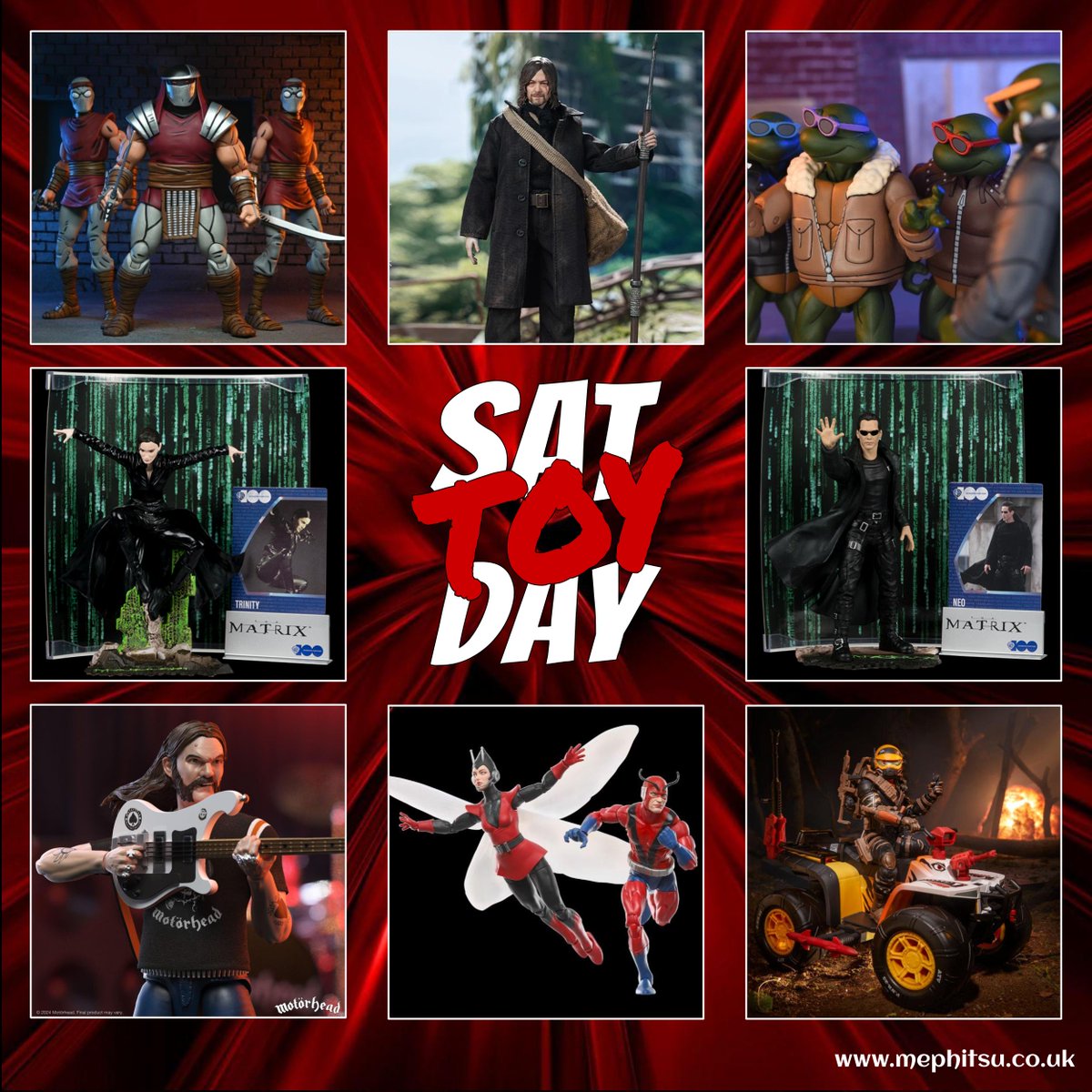 Mephitsu's tweet photo. Happy #SatTOYday 

This week was much quieter with action figure news with NECA kicking off Haulathon with new Turtles releases, McFarlane revealing their Matrix figures in full and Hasbro with new G.I. Joe and Marvel Legends sets

https://t.co/ZtRiFNPhu7

#News #ActionFigures https://t.co/OBBdkVG7ls