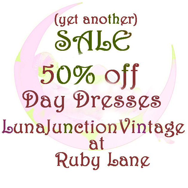50% off Vintage Day Dresses: rubylane.com/shop/lunajunct…