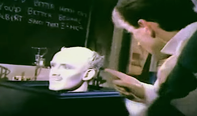 @genesis_band Peter Thoms playing (or miming!) trombone there. The year before that, his band Landscape @Landscape_band had had a Top 5 hit with Einstein A Go Go. This is him looking a bit pale in the video: