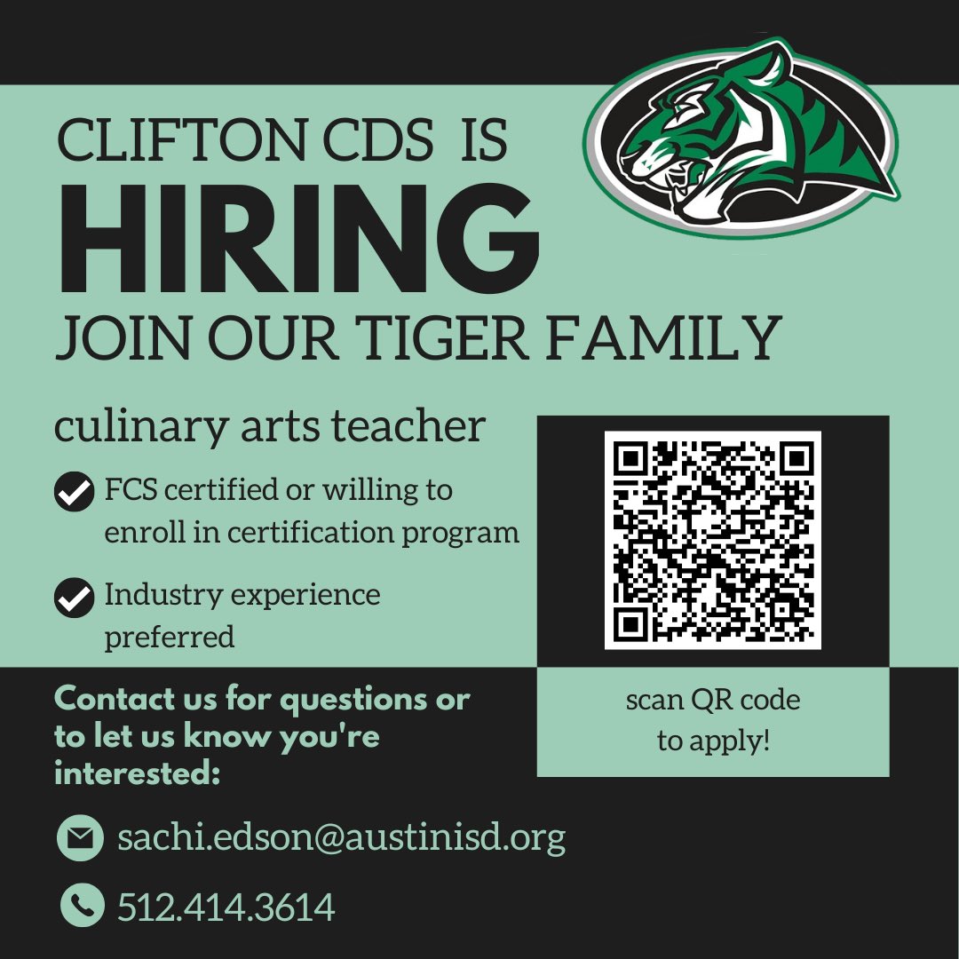 After reviewing choice sheets, the students have spoken 🗣️: they want more #CulinaryArts! In order to meet student interest, @cliftoncds is revamping our sequence & hiring a 2nd culinary teacher for next year. 👩🏽‍🍳🧑🏿‍🍳 @Secondary_AISD @AISD_CTE @WeAreAISD @caesar2656