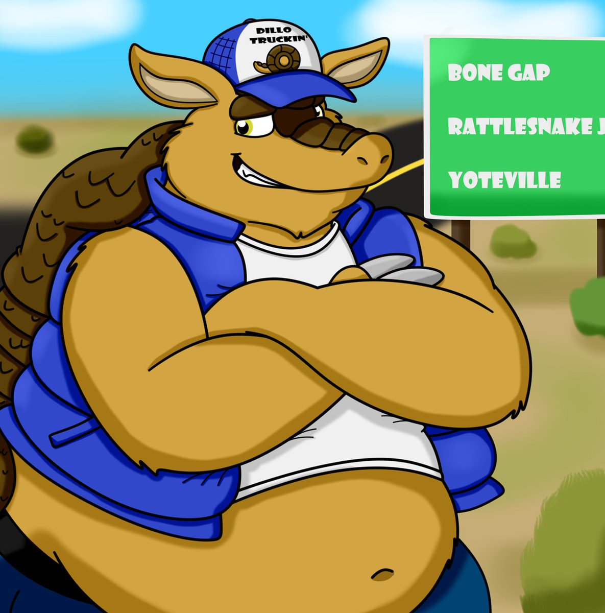 DatBlueYoshi's tweet image. Big tubby armadillo trucker me!